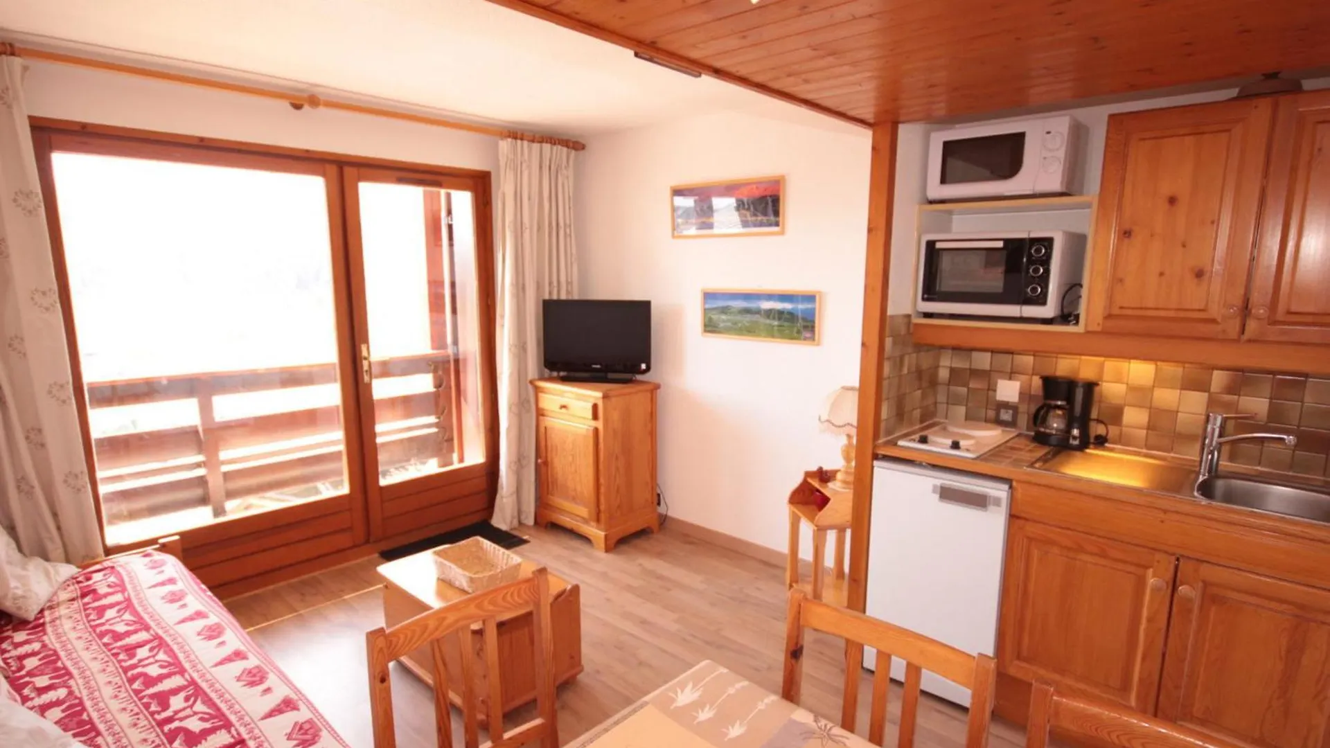 Studio Cabine 4 Pers, Plein Sud, Les Saisies - Fr-1-293-146